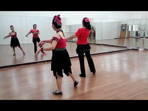 Unchained Melody  Line Dance (奔放的旋律排舞)蔡碧娥老師與學員(背面示