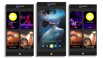 Music And Video App Design In Adobe XD | Dark Theme |