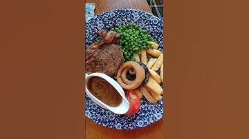 Food at WETHERSPOONS, Teignmouth , well presented but small portions! 9/10