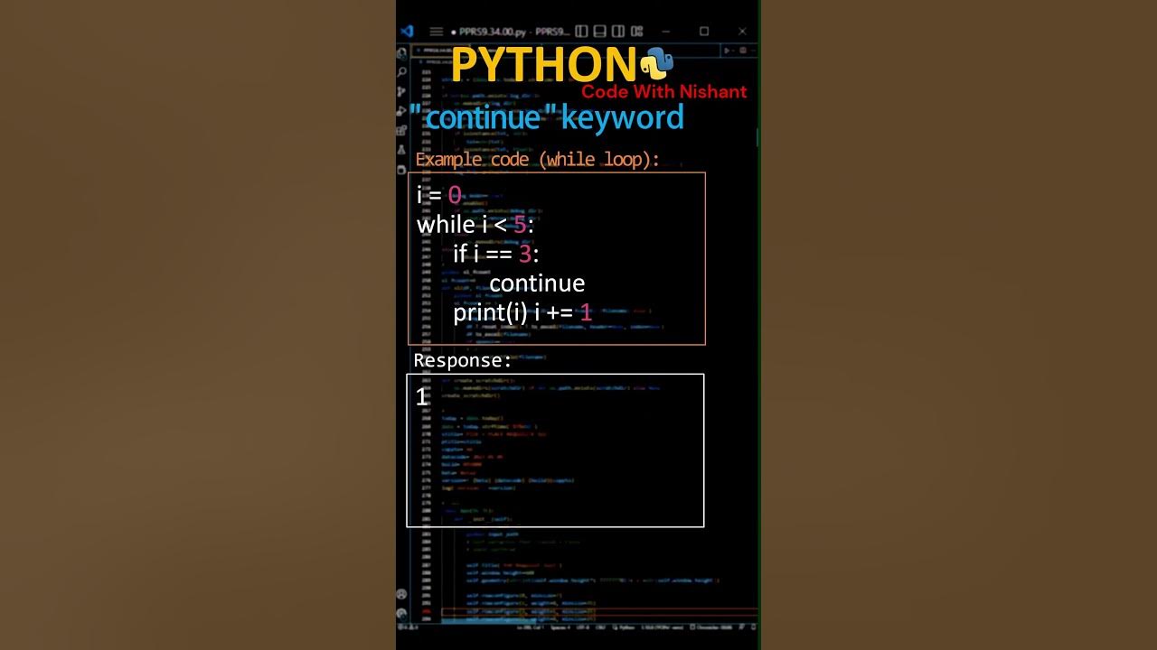 how to skip current iteration in a loop in python || continue statement ...