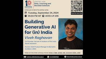 SS02- Building Generative AI for (in) India | Vivek Raghavan, SarvmAI