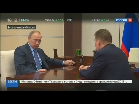 Встреча Владимира Путина и Алексея Миллера