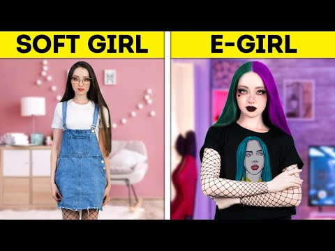 E-GIRL VS. SOFT GIRL || Cool TIKTOK Trends || Fashion, Makeup And Style