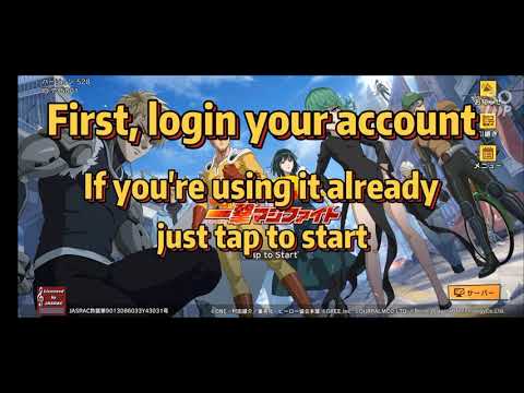 How to bind or change your account's password - One Punch Man The Strongest Japan Server