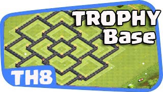 Th8 Trophy Base 2016 - Best Town Hall 8 Master League Trophy Base - Air Sweeper
