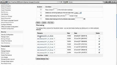Key features demo of the Backup Manager Plugin - Confluence Plugins by Adaptavist