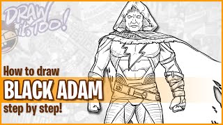 How to Draw BLACK ADAM | Narrated Step-by-Step Drawing Tutorial