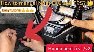 honda beat fi v1/v2... MANUAL RESET ECU AND TPS (tutorial 2022)