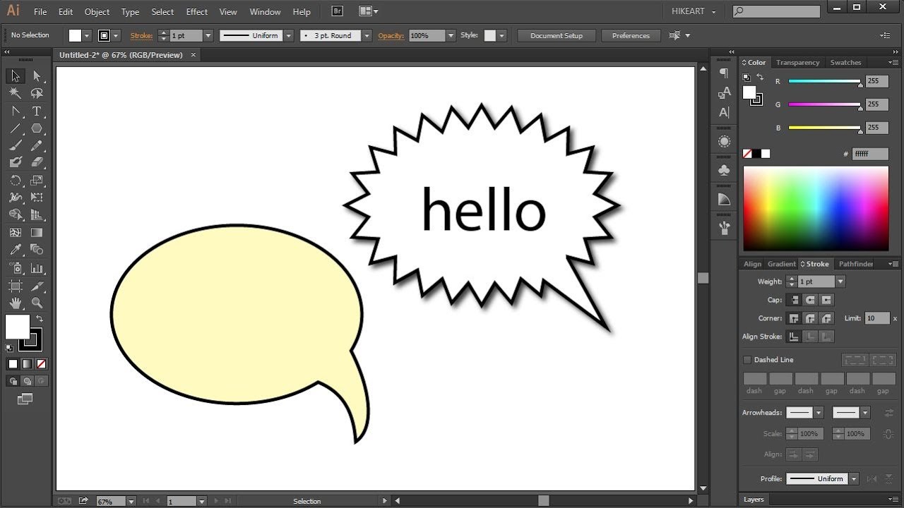 make speech bubble illustrator