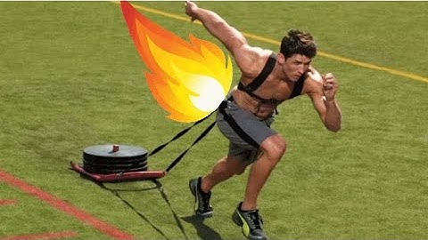 Strength and Endurance Workout with Sled Pull for Track and Field Athletes.