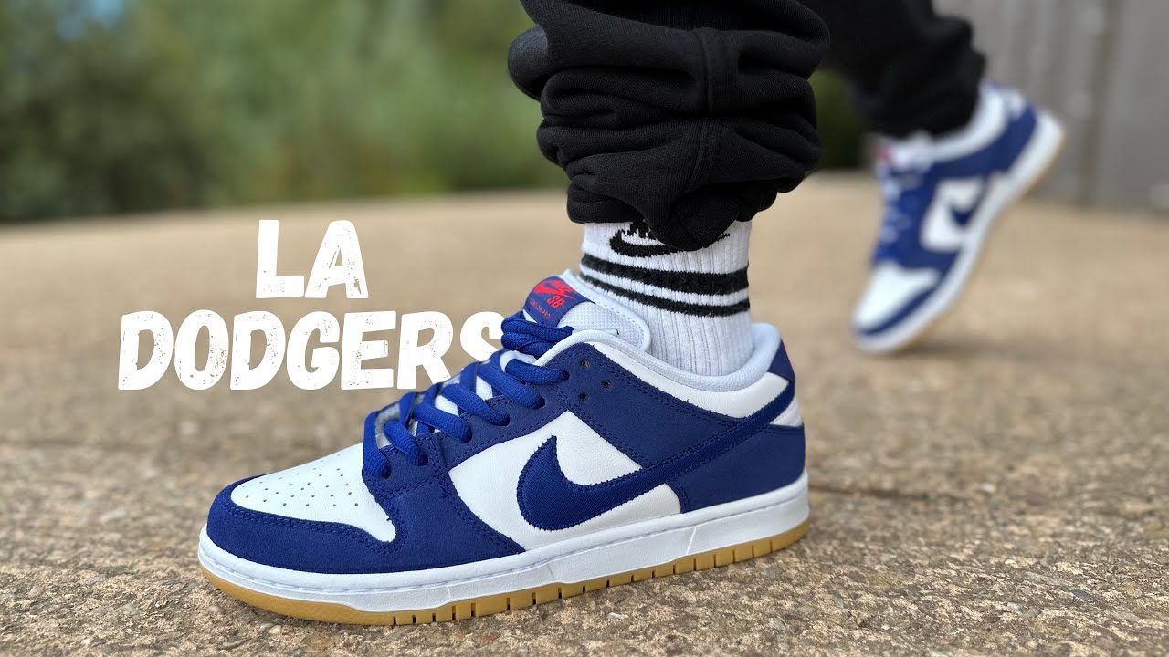 Insane dunk blue HIDDEN Details! Nike SB Dunk Low LA DODGERS Review & On Foot