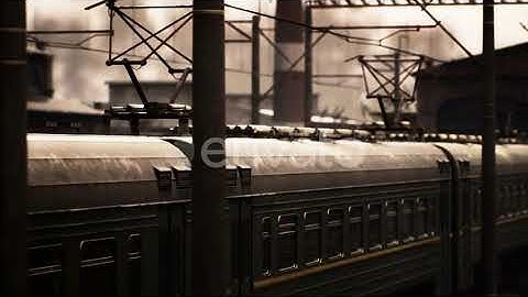 Old Soviet Electrical Train Staition | Motion Graphics - Envato elements