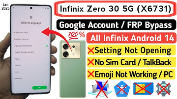 Infinix Zero 30 5G FRP Bypass Android 14 | Infinix Android 14 FRP Bypass | Setting Not Opening