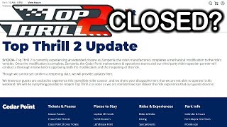 Top Thrill 2 CLOSED - What's Going On?