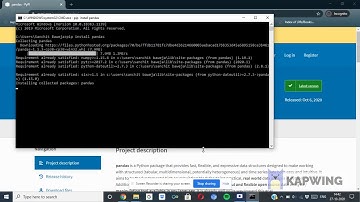 How to install python pandas library