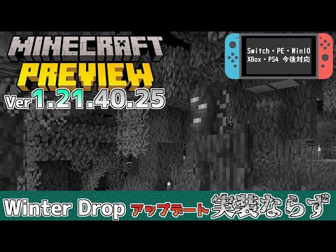 【統合版マイクラ】ペールガーデンやクリーキングが実装ならず… 今後のアップデート情報 Beta&Preview版 ver1.21.40.25【PE/Xbox/Win10/PS 対応】