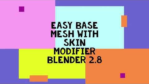Make easy character base mesh on blender 2.8