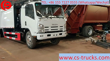 Professional ISUZU garbage compactor trucks for container delivery