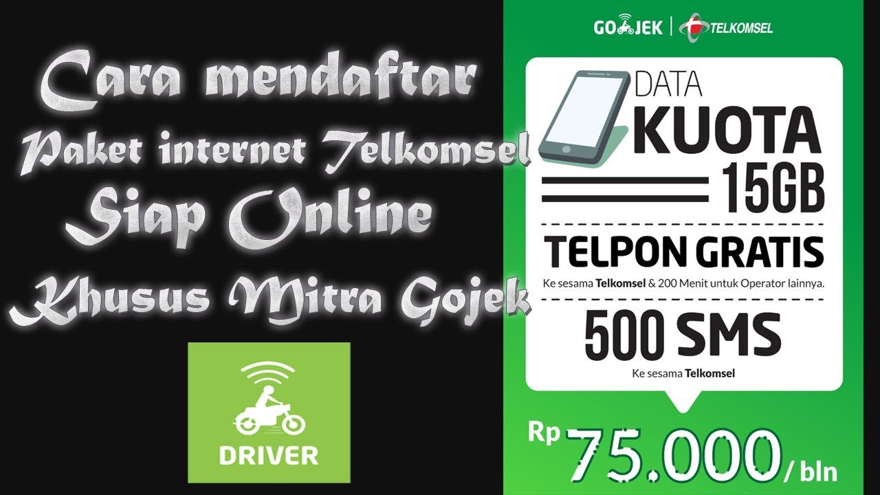 Cara paket telkomsel gojek