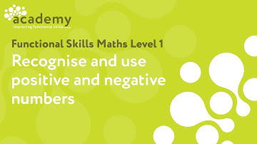 Functional Skills Maths Level 1 -  Recognise and use positive and negative numbers