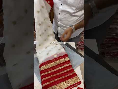 ❤️🤍Dispatching Our White Red Saree #rajasthanisarees #latestsarees #saree #latestsarees #georgette