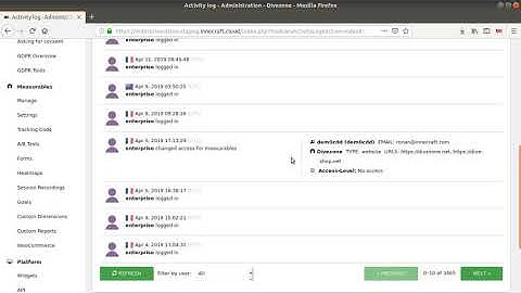 17 - Activity Audit log - Matomo Analytics Training