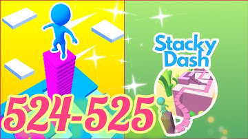 Gameplay top mobile games relaxing n satisfying game ios/android stacky dash #shorts level 524-525
