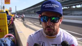 Fernando Alonso Day 2 at Indy