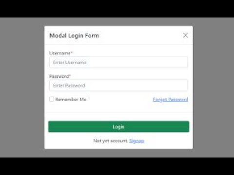 A Fully Responsive Modal Login Form Using Only HTML $ CSS - From Scratch