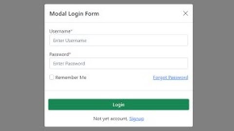 A Fully Responsive Modal Login Form Using Only HTML $ CSS - From Scratch
