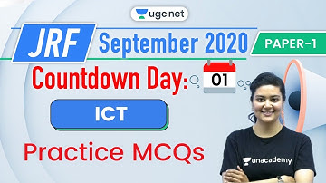 08:30 AM - JRF UGC NET Paper 1 | ICT by Aditi Sharma | Practice MCQ