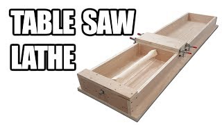 I used half a sheet of 3/4 plywood to create this table saw lathe. I will be mostly using it to round out stock and create spindles. It can 