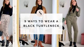 10 Ways to Wear a Black Turtleneck I Sydne Summer