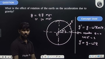 What is the effect of rotation of the earth on the acceleration due to gravity?....