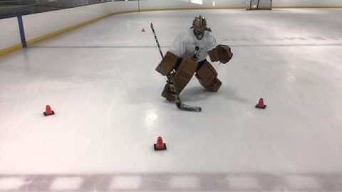 3E Goaltending Goalie Training - Basics #13: Triangle Drill T-Push