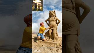 K-Pop Demon Hunters|Saja Boys x Pregnant Huntrix Sand Sculpture #kpop #kpopdemonhunters #huntrix