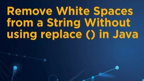 Remove White Spaces from a String Without using replace() in Java 💯 #viral #java #javaprogramming