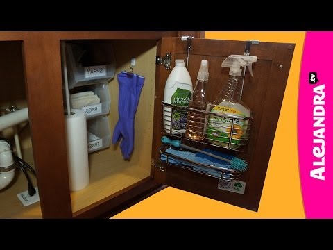 How To Organize Under The Kitchen Sink Cabinet Youtube