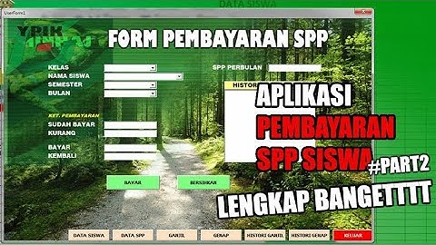 Cara Membuat Aplikasi Pembayaran SPP Plus NOTA Part 2