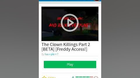 Playing the clown killing part 2 on roblox