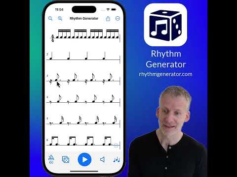 Rhythm Generator App for iPhone/iPad.  Sharpen your sight-reading skills