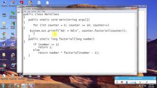 Write A Java Program To Use Method For Calculating Factorial Of A Number 15
