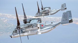 Japan Super Advanced V22 Hybrid Helicopter in Action