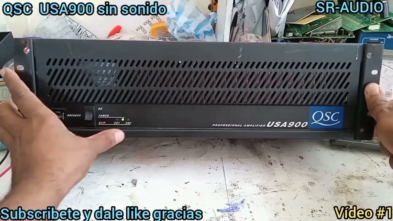 QSC USA model 900 without sound on output - YouTube