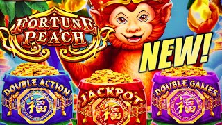 NEW! MISCHIEVOUS OR RUDE MONKEY!? TRIPLE FEATURE! FORTUNE PEACH (LIAN LIAN FA) Slot Machine (KONAMI) screenshot 5