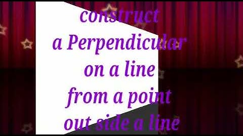 Robo-compass / Construction of perpendicular from a point out side a line