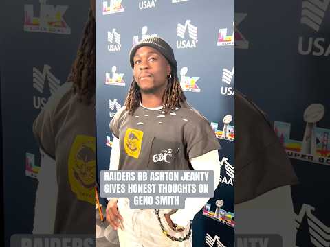 #raiders RB #ashtonjeanty gave thoughts on #genosmith #nfl