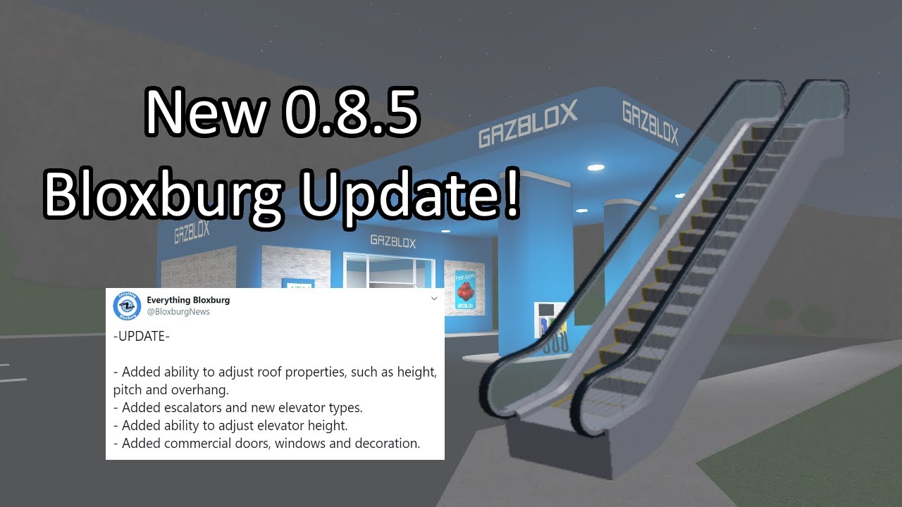 New Bloxburg 0 8 5 Update Escalators And Revolving Doors I