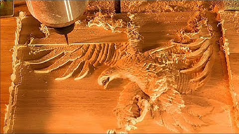 DIY  CNC Router carving an American Bald Eagle