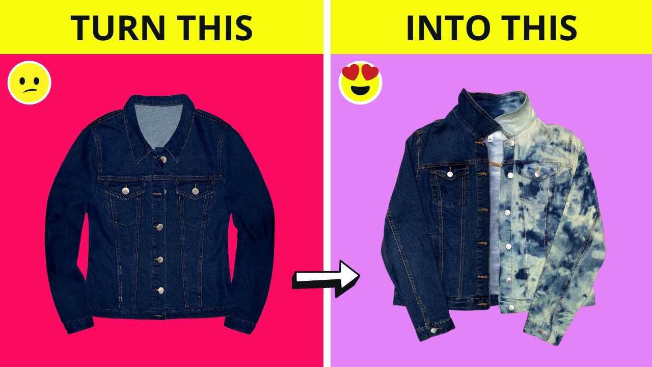 Jean Jacket UPCYCLE with Bleach - DIY Reverse Dye Tutorial